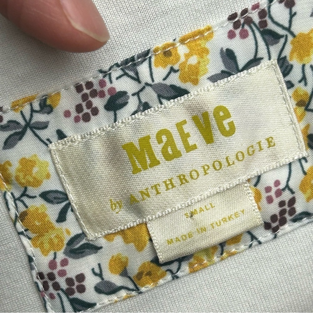 Maeve White Top with Yellow Accents - Picture 3 of 5
